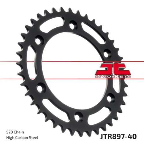 corona moto jt sprockets de acero de 40 dientes jtr897 40