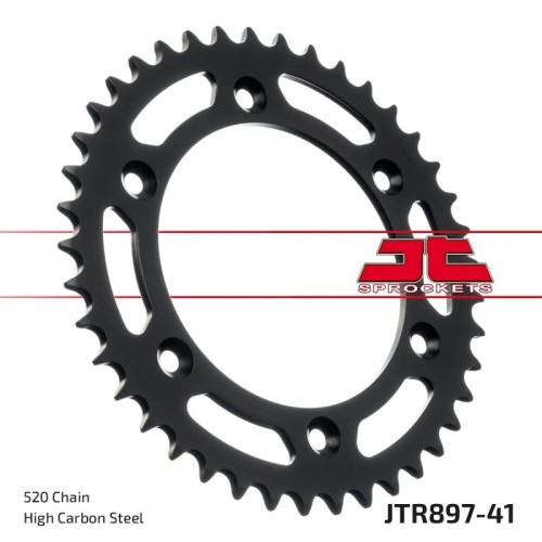 corona moto jt sprockets de acero de 41 dientes jtr897 41