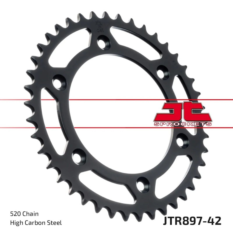 corona moto jt sprockets de acero de 42 dientes jtr897 42