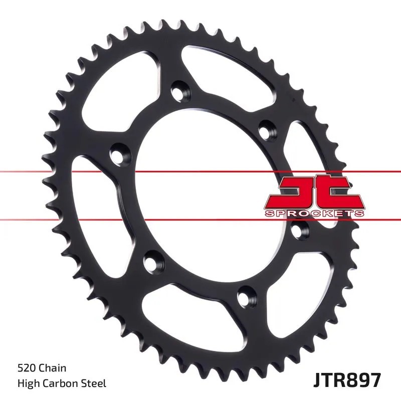 corona moto jt sprockets de acero de 45 dientes jtr897 45