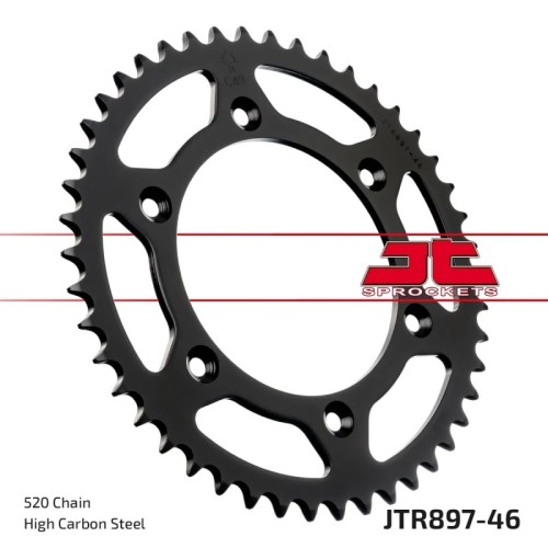 corona moto jt sprockets de acero de 46 dientes jtr897 46