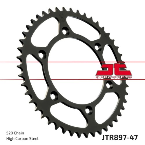 corona moto jt sprockets de acero de 47 dientes jtr897 47