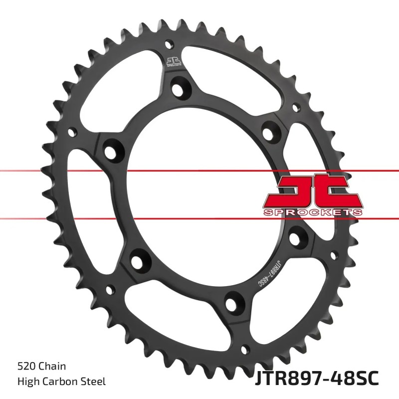 corona moto jt sprockets de acero de 48 dientes jtr897 48sc