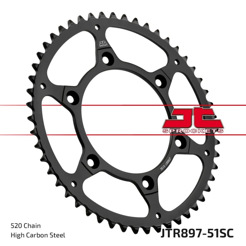 corona moto jt sprockets p 520 y 51 dientes autolimpiable jtr897 51sc