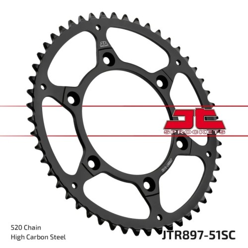 corona moto jt sprockets p 520 y 51 dientes autolimpiable jtr897 51sc