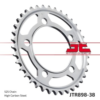 corona moto jt sprockets de acero de 38 dientes jtr898 38