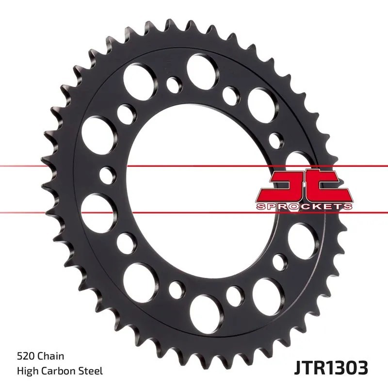 corona moto jt sprockets de aluminio negro 50 dientes jta1303 41blk