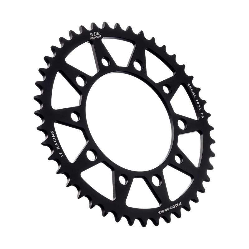 corona moto jt sprockets 44 dientes p 520 aluminio negro jta1303 44blk