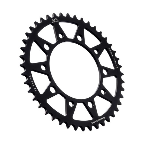 corona moto jt sprockets 44 dientes p 520 aluminio negro jta1303 44blk