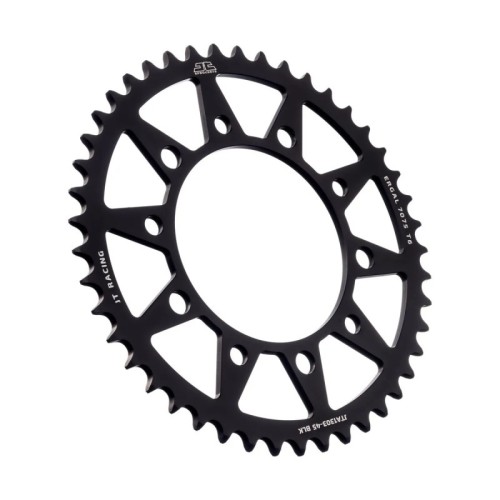 corona moto jt sprockets 45 dientes p 520 aluminio negro jta1303 45blk