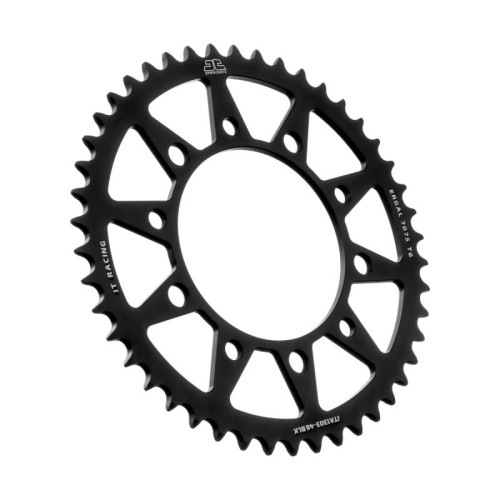 corona moto jt sprockets 46 dientes p 520 aluminio negro jta1303 46blk