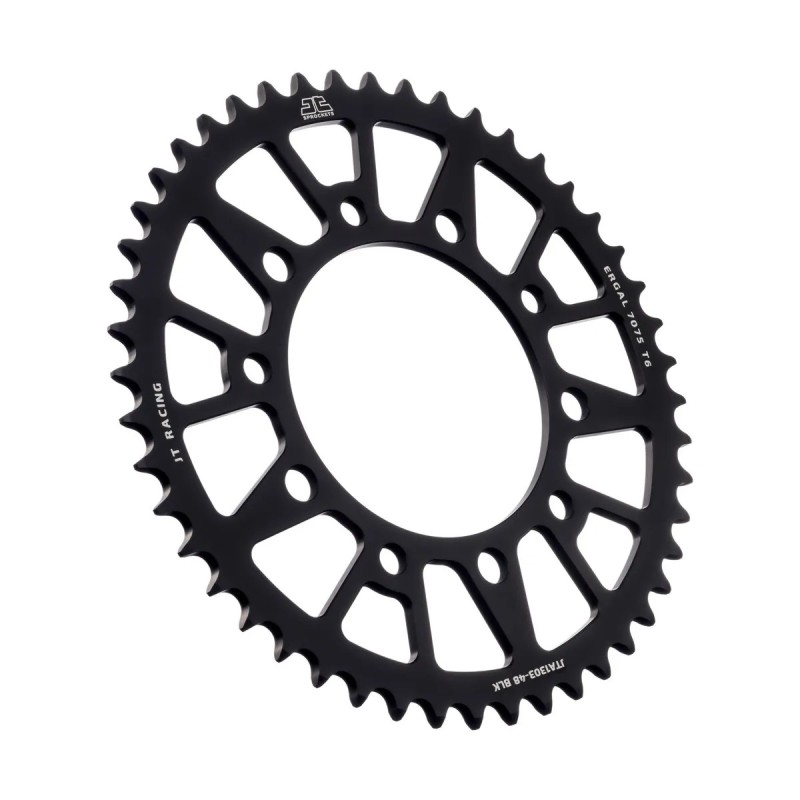 corona moto jt sprockets 48 dientes p 520 aluminio negro jta1303 48blk