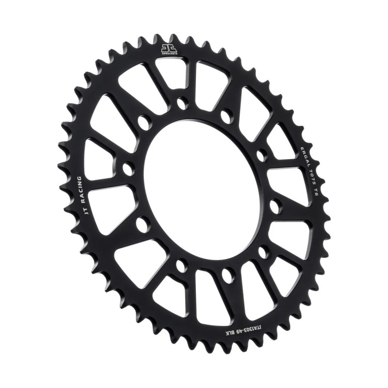 corona moto jt sprockets 49 dientes p 520 aluminio negro jta1303 49blk