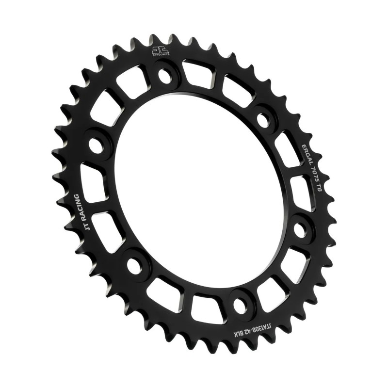 corona moto jt sprockets 42 dientes p 520 aluminio negro jta1308 42blk
