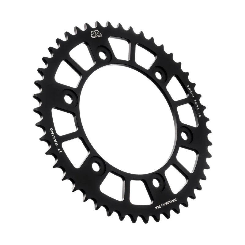 corona moto jt sprockets 47 dientes p 520 aluminio negro jta1308 47blk