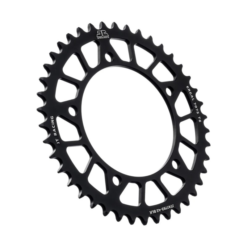 corona moto jt sprockets 42 dientes p 520 aluminio negro jta1793 42blk