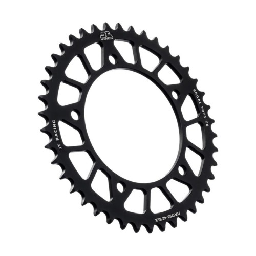 corona moto jt sprockets 42 dientes p 520 aluminio negro jta1793 42blk