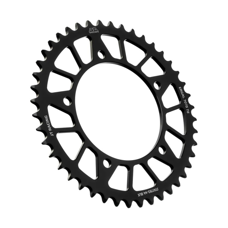 corona moto jt sprockets 44 dientes p 520 aluminio negro jta1793 44blk