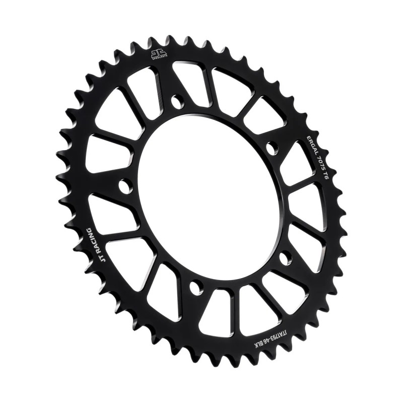 corona moto jt sprockets 46 dientes p 520 aluminio negro jta1793 46blk