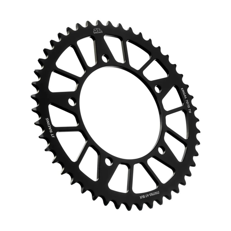 corona moto jt sprockets 47 dientes p 520 aluminio negro jta1793 47blk