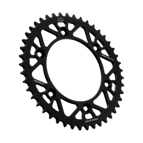 corona moto jt sprockets 45 dientes p 520 aluminio negro jta210 45blk