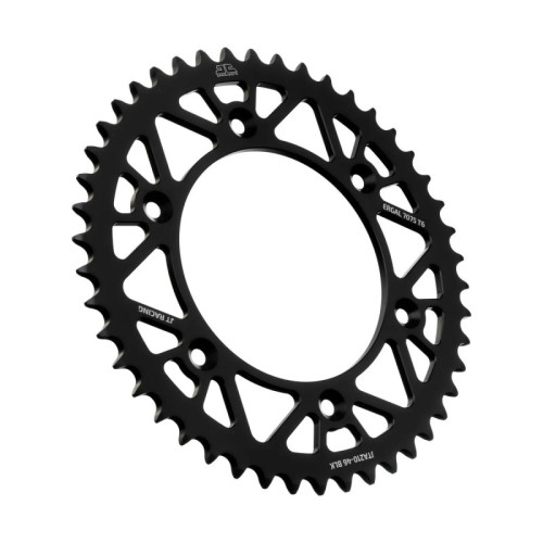 corona moto jt sprockets 46 dientes p 520 aluminio negro jta210 46blk