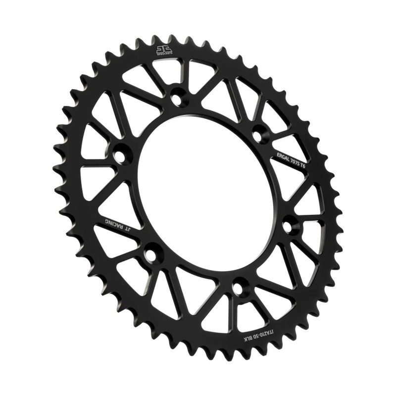 corona moto jt sprockets 50 dientes p 520 aluminio negro jta210 50blk