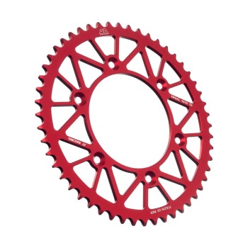 corona moto jt sprockets 52 dientes p 520 aluminio rojo jta210 52red