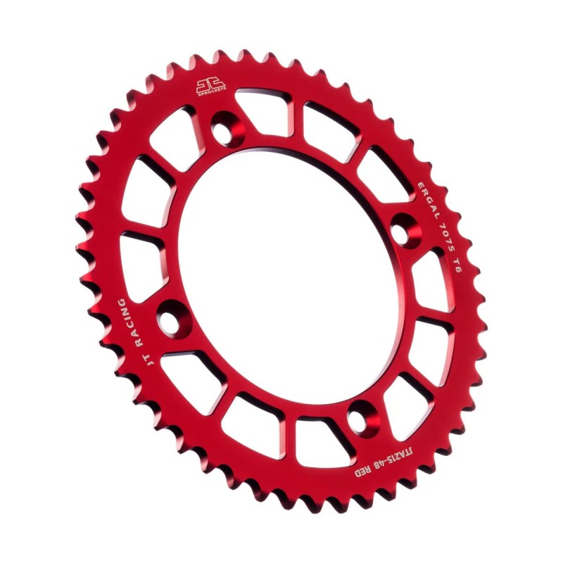 corona moto jt sprockets de aluminio de 48 dientes jta215 48red
