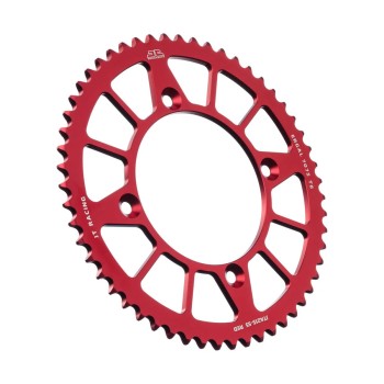 corona moto jt sprockets de aluminio de 55 dientes jta215 55red