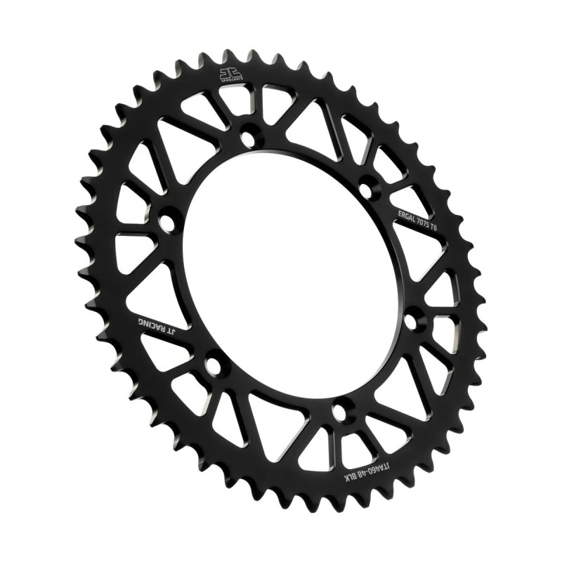 corona moto jt sprockets de aluminio de 48 dientes jta460 48blk