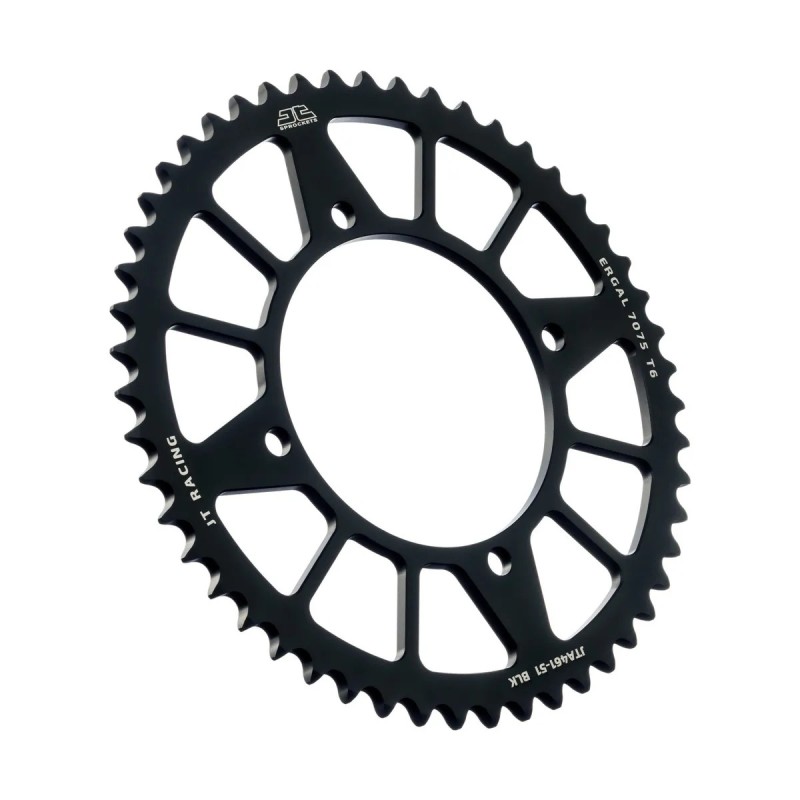 corona moto jt sprockets de aluminio de 51 dientes jta461 51blk