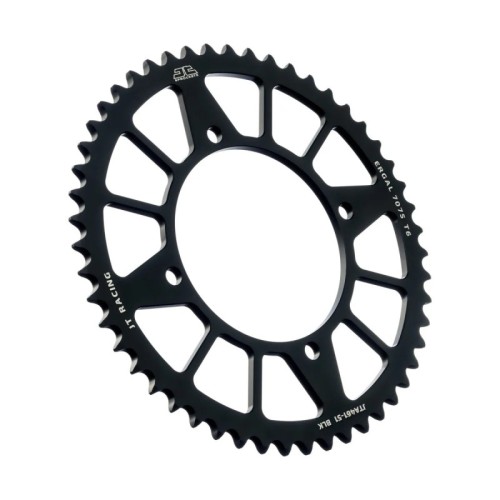 corona moto jt sprockets de aluminio de 51 dientes jta461 51blk