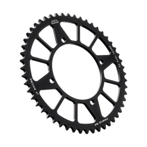 corona moto jt sprockets de aluminio de 52 dientes jta461 52blk