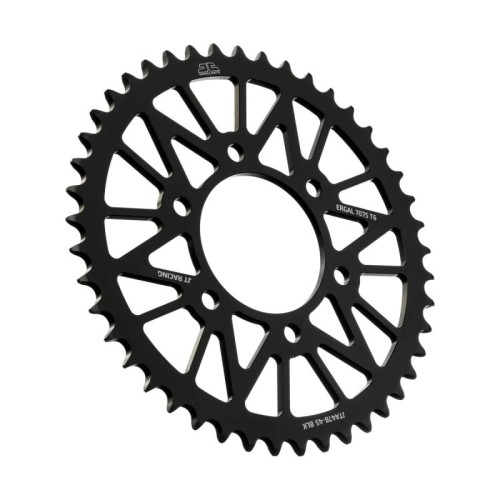 corona moto jt sprockets 45 dientes p 520 aluminio negro jta478 45blk