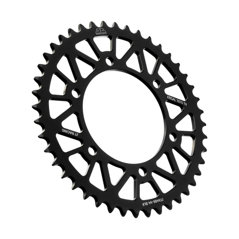 corona moto jt sprockets 44 dientes p 520 aluminio negro jta486 44blk