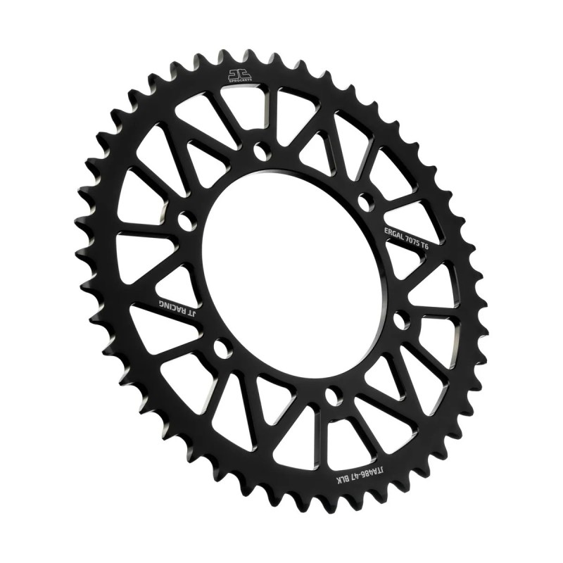 corona moto jt sprockets 47 dientes p 520 aluminio negro jta486 47blk