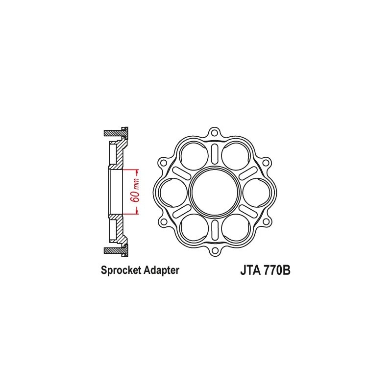 soporte corona jt sprockets 770b al