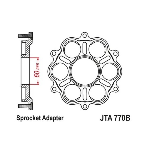 soporte corona jt sprockets 770b al