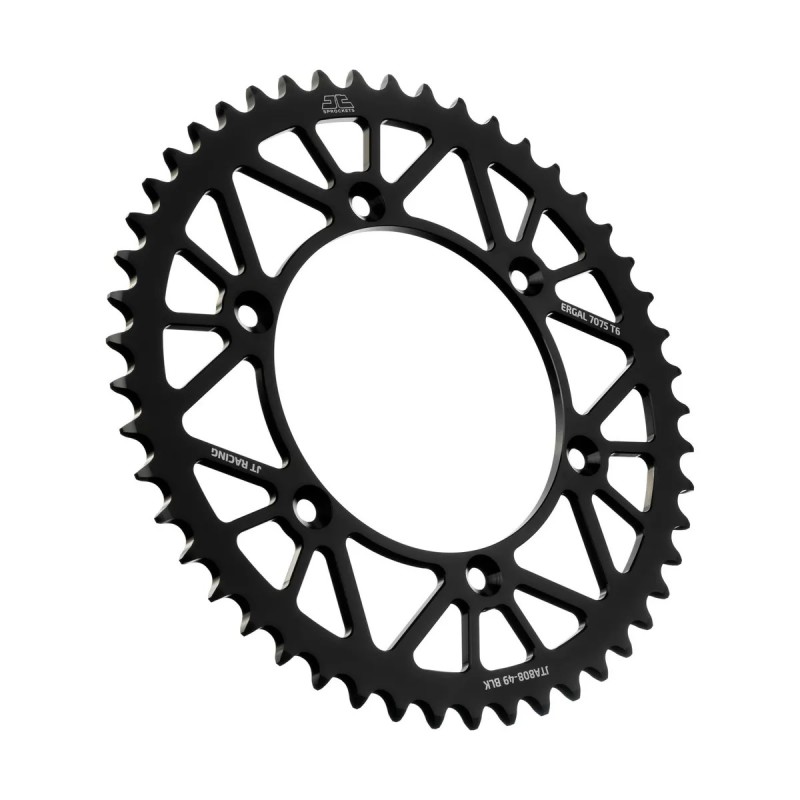 corona moto jt sprockets de aluminio de 49 dientes jta808 49blk