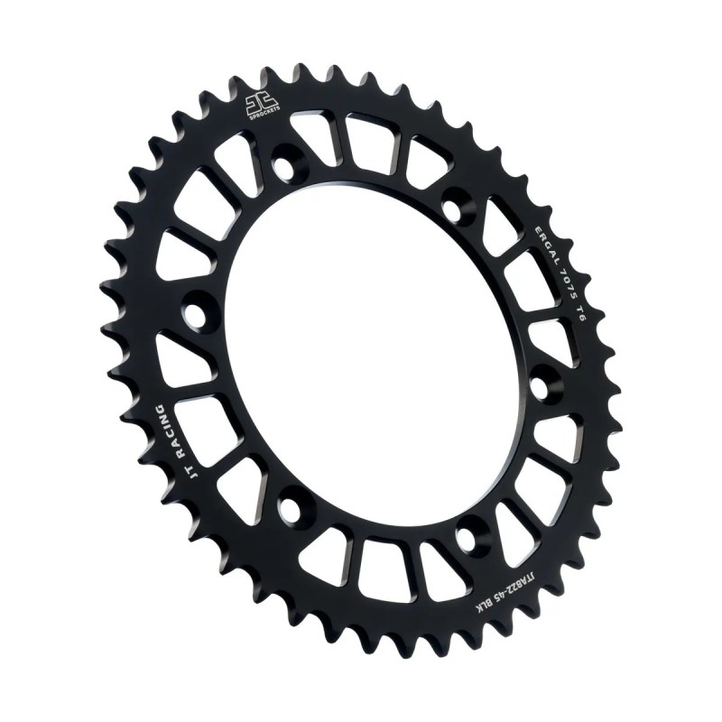 corona moto jt sprockets de aluminio de 45 dientes jta822 45blk