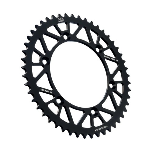 corona moto jt sprockets 49 dientes p 520 aluminio negro jta822 49blk