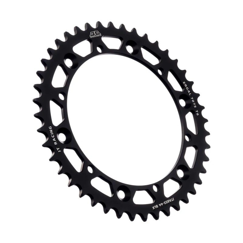 corona moto jt sprockets 44 dientes p 520 aluminio negro jta853 44blk