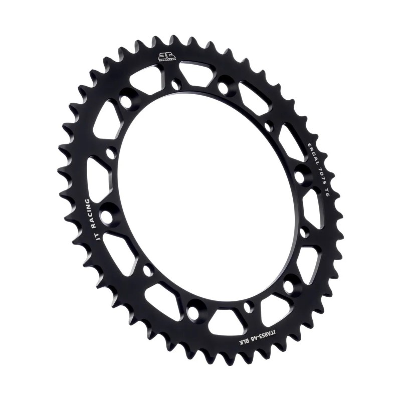 corona moto jt sprockets 46 dientes p 520 aluminio negro jta853 46blk
