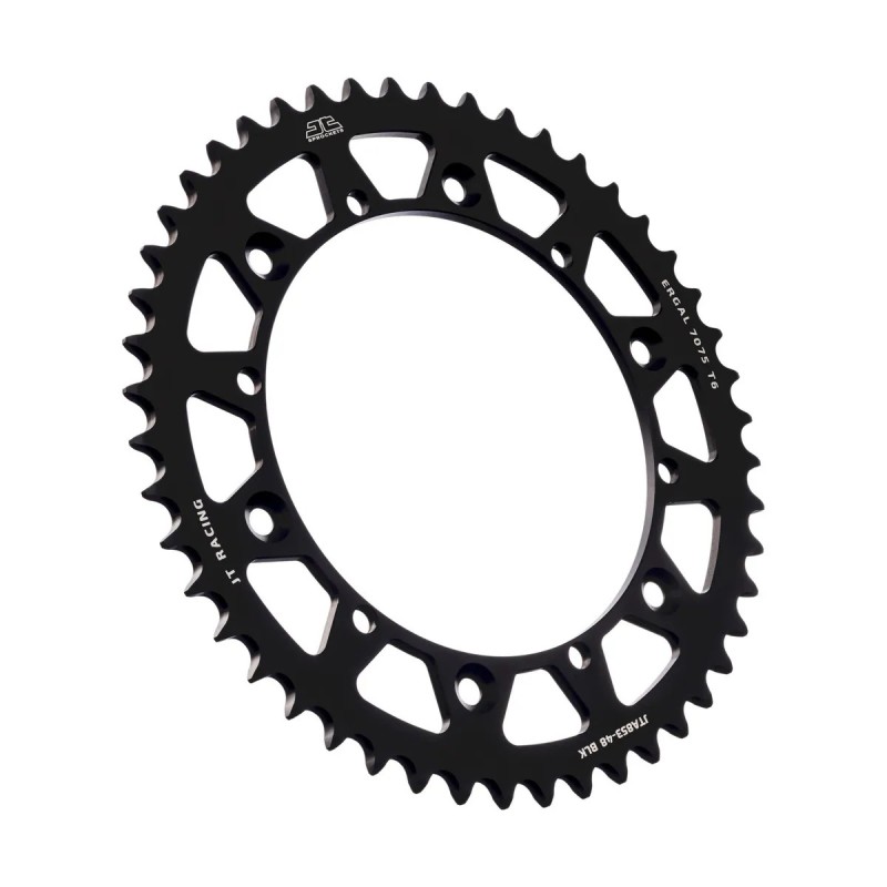 corona moto jt sprockets 48 dientes p 520 aluminio negro jta853 48blk