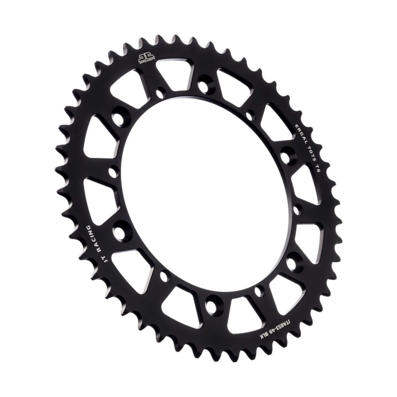 corona moto jt sprockets de aluminio de 49 dientes jta853 49blk