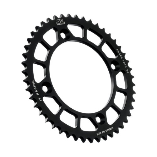 corona moto jt sprockets 47 dientes p 520 aluminio negro jta895 47blk