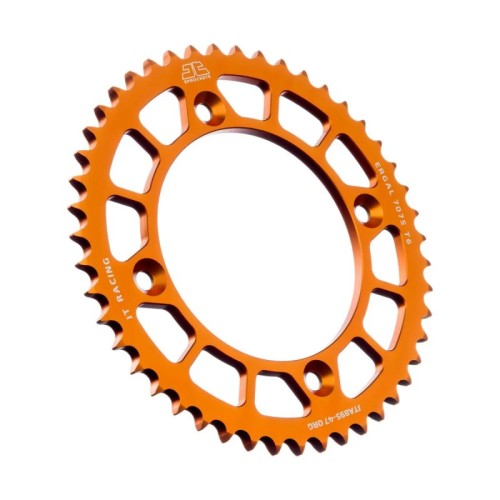 corona moto jt sprockets 47 dientes p 520 alum naranja jta895 47org