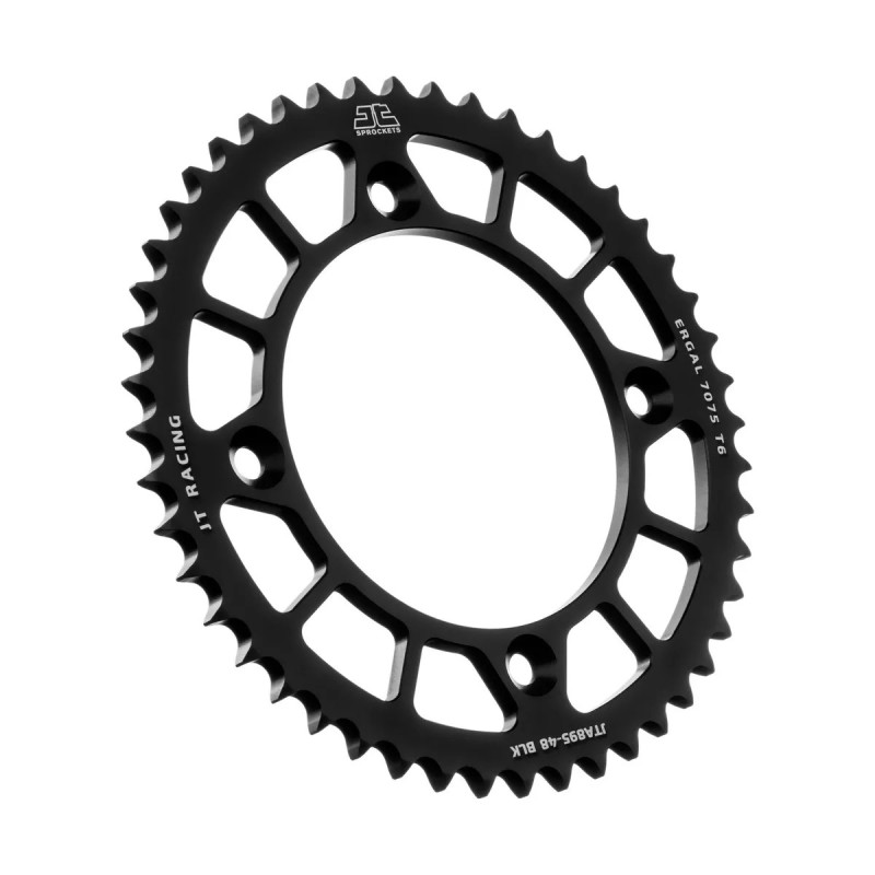 corona moto jt sprockets 48 dientes p 520 aluminio negro jta895 48blk