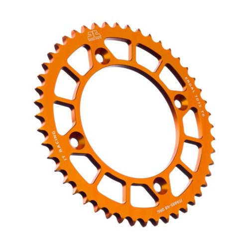 corona moto jt sprockets 48 dientes aluminio naranja jta895 48org
